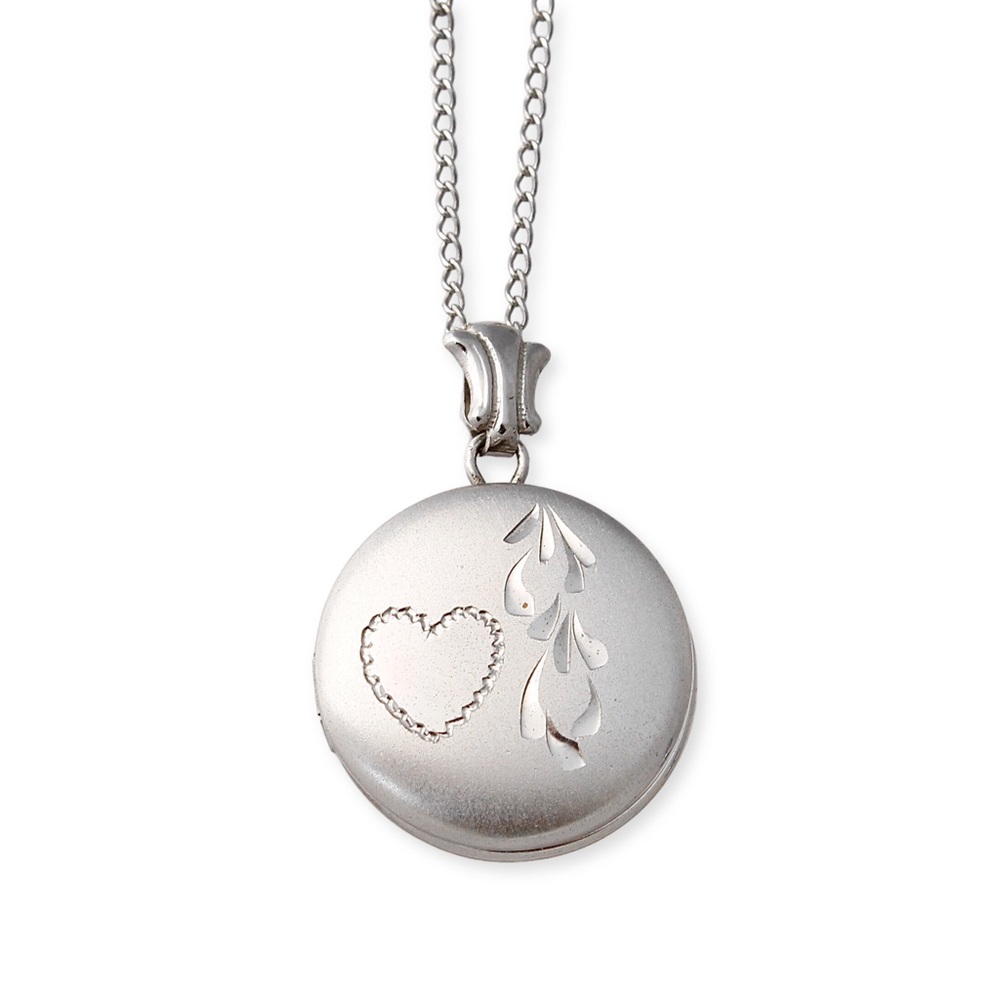 Vintage Sterling Silver Picture Locket by Marvel Round Photo Pendant Necklace